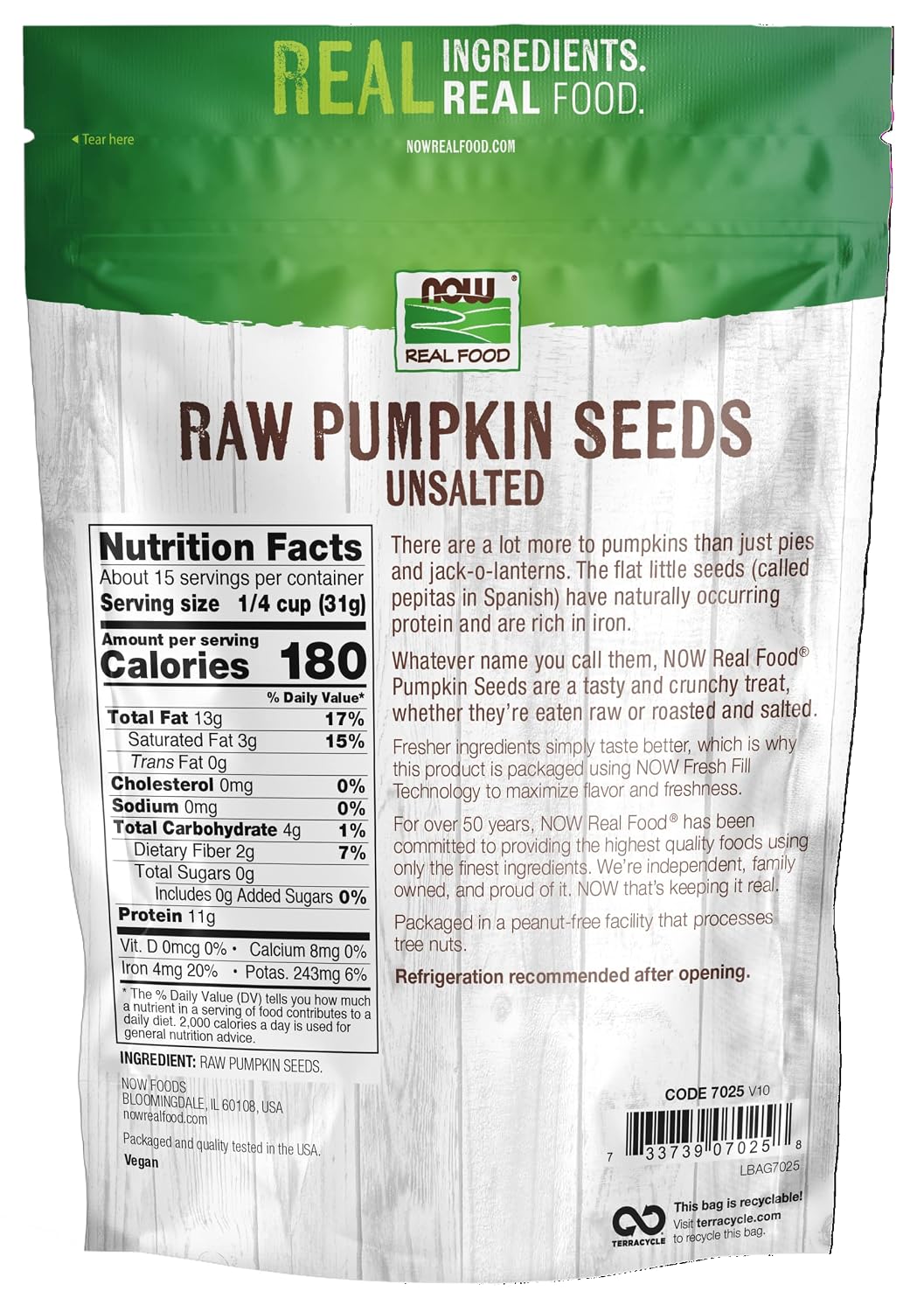 NOW Foods Semillas de Calabaza - Imagen 2